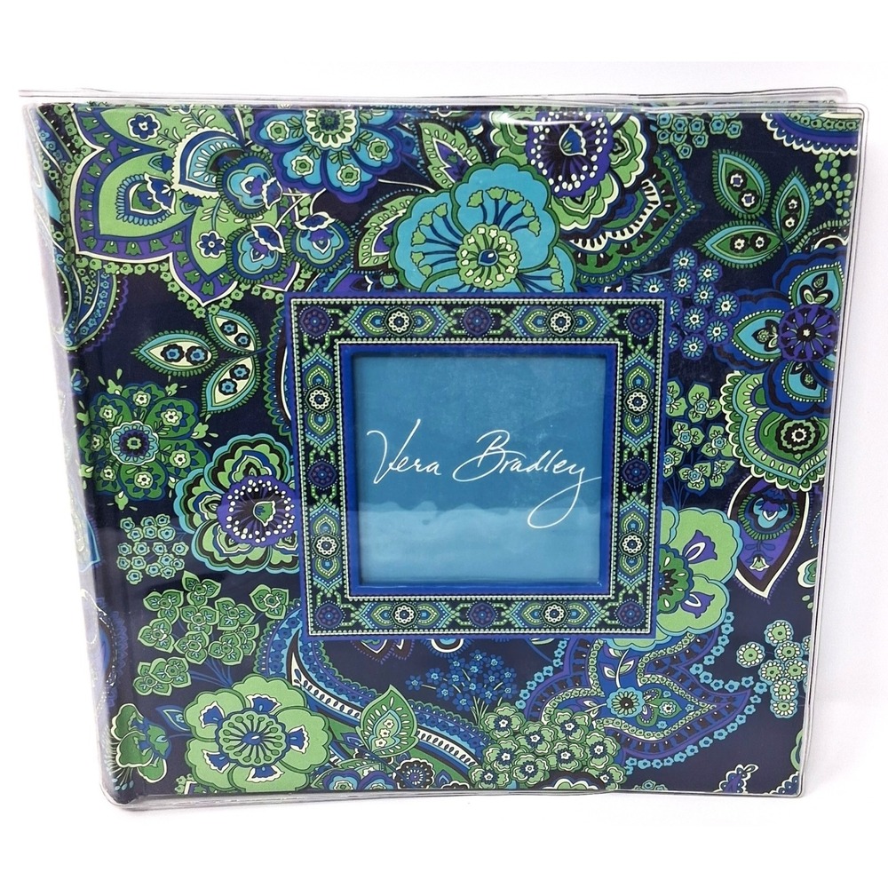 Vera Bradley Turquoise Peacock Paisley Photo Album 100 Page 200 Photos